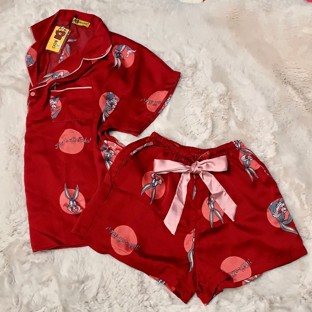 Set Rabit Satin Pajamas - Picture 2 of 3